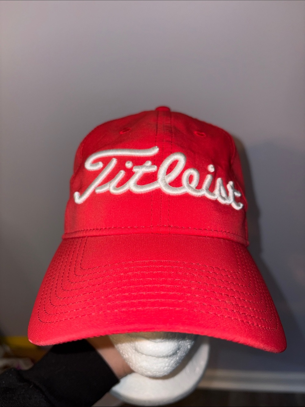 Titleist Red White Pro V1 FootJoy Fitted Baseball Cap Hat OS